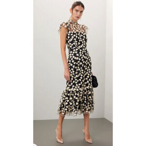 Shoshanna Black and White Chiffon berty Dress Size 4